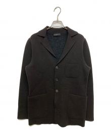PRADA（プラダ）の古着「カシミヤブレンドニットテーラードジャケット」｜ブラウン