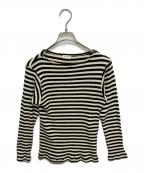 Saint Laurent Parisサンローランパリ）の古着「ボーダーニット」｜ブラック×ベージュ