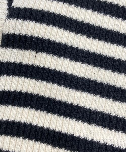 Saint Laurent Paris（サンローランパリ）Saint Laurent Paris (サンローランパリ) ボーダーニット ブラック×ベージュ サイズ:SIZE XSの古着・服飾アイテム