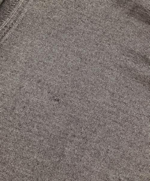 PRADA（プラダ）PRADA (プラダ) シルクブレンドウールVネックニット ブラウン サイズ:SIZE 46の古着・服飾アイテム