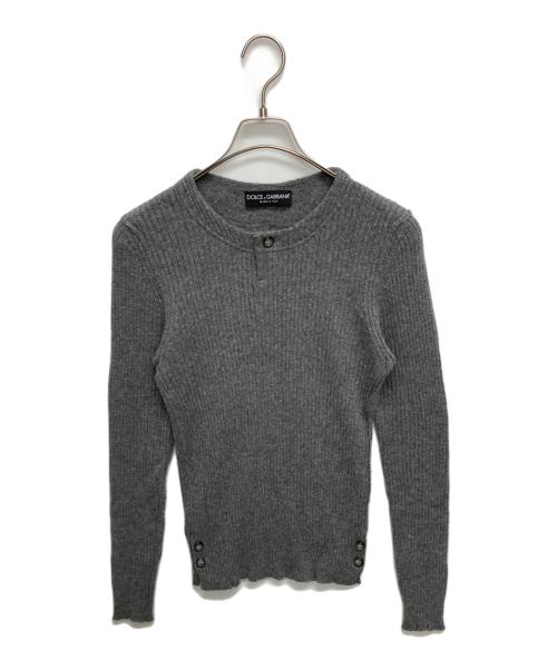 DOLCE & GABBANA（ドルチェ＆ガッバーナ）DOLCE & GABBANA (ドルチェ＆ガッバーナ) リブニット グレー サイズ:SIZE 44の古着・服飾アイテム