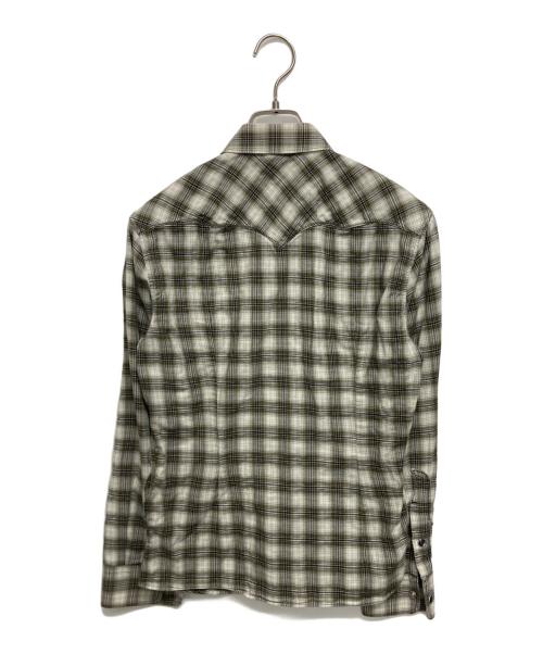 DOLCE & GABBANA（ドルチェ＆ガッバーナ）DOLCE & GABBANA (ドルチェ＆ガッバーナ) ステッチウエスタンシャツ カーキ×ベージュ サイズ:SIZE 38の古着・服飾アイテム