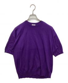 cash&barba（キャッシュ&バルバ）の古着「シーアイランドコットン ニット」｜パープル
