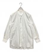 HEUGNユーゲン）の古着「Rob コットンポプリンバンドカラーシャツ」｜ホワイト