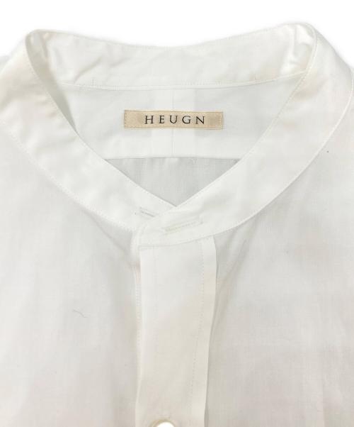 HEUGN（ユーゲン）HEUGN (ユーゲン) Rob コットンポプリンバンドカラーシャツ ホワイト サイズ:SIZE 2の古着・服飾アイテム
