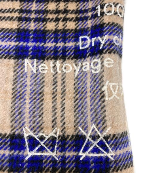 Acne studios（アクネ ストゥディオス）ACNE STUDIOS (アクネ ストゥディオス) チェックウールストール ブラウンの古着・服飾アイテム