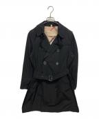 BURBERRY BRITバーバリーブリット）の古着「ステンカラーコート」｜ブラック