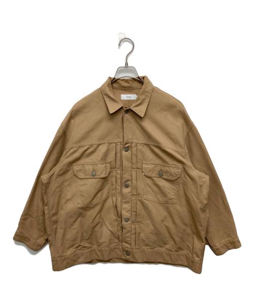 Graphpaper（グラフペーパー）Graphpaper (グラフペーパー) Double Cloth Peach Trucker Jacket ベージュ サイズ:SIZE 1の古着・服飾アイテム