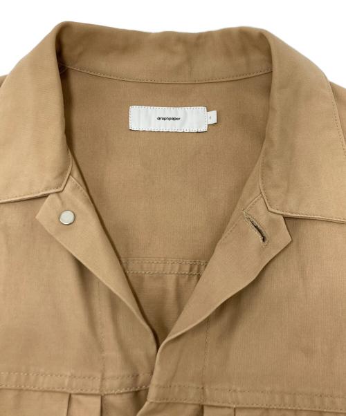 Graphpaper（グラフペーパー）Graphpaper (グラフペーパー) Double Cloth Peach Trucker Jacket ベージュ サイズ:SIZE 1の古着・服飾アイテム