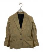 PAUL SMITHポールスミス）の古着「コントラストシャンブレーツイル ジャケット」｜ベージュ