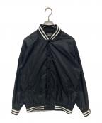 GOOD DESIGN SHOP COMME des GARCONSグッドデザインショップ コムデギャルソン）の古着「バックロゴナイロンスタジャン」｜ブラック