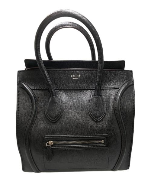 CELINE（セリーヌ）CELINE (セリーヌ) ラゲージミニショッパーハンドバッグ ブラックの古着・服飾アイテム