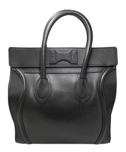 CELINE（セリーヌ）CELINE (セリーヌ) ラゲージミニショッパーハンドバッグ ブラックの古着・服飾アイテム