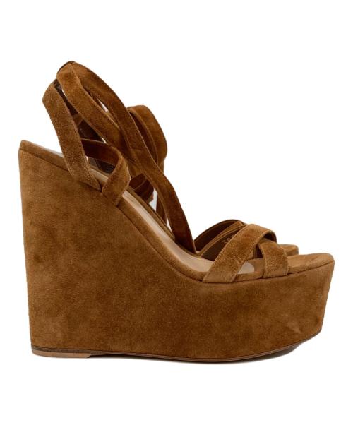 Gianvito Rossi（ジャンヴィト ロッシ）Gianvito Rossi (ジャンヴィト・ロッシ) 厚底サンダル ブラウン サイズ:35 1/2の古着・服飾アイテム