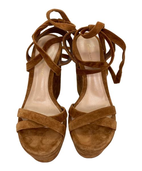 Gianvito Rossi（ジャンヴィト ロッシ）Gianvito Rossi (ジャンヴィト・ロッシ) 厚底サンダル ブラウン サイズ:35 1/2の古着・服飾アイテム