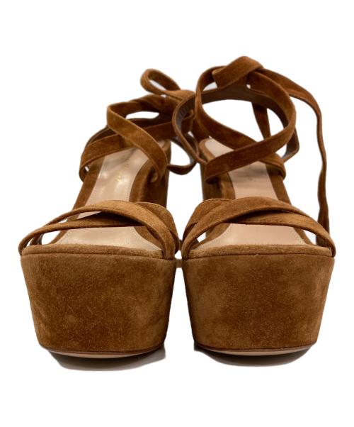 Gianvito Rossi（ジャンヴィト ロッシ）Gianvito Rossi (ジャンヴィト・ロッシ) 厚底サンダル ブラウン サイズ:35 1/2の古着・服飾アイテム