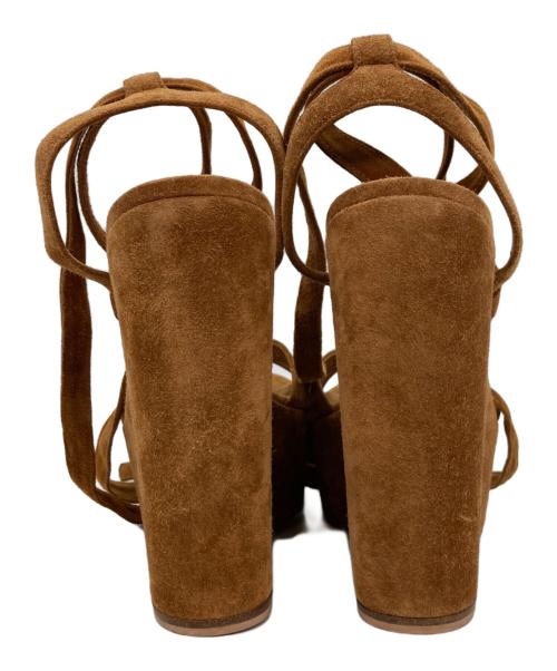 Gianvito Rossi（ジャンヴィト ロッシ）Gianvito Rossi (ジャンヴィト・ロッシ) 厚底サンダル ブラウン サイズ:35 1/2の古着・服飾アイテム