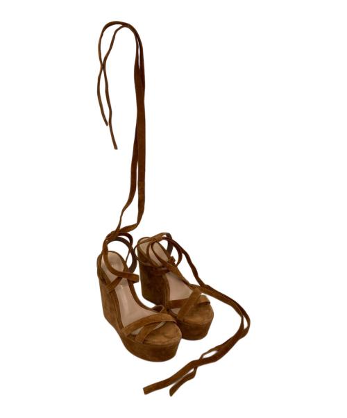 Gianvito Rossi（ジャンヴィト ロッシ）Gianvito Rossi (ジャンヴィト・ロッシ) 厚底サンダル ブラウン サイズ:35 1/2の古着・服飾アイテム