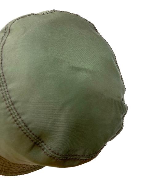 PRADA（プラダ）PRADA (プラダ) 刺繍ナイロンバケットハット カーキ サイズ:Ｍの古着・服飾アイテム