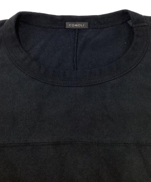 COMOLI（コモリ）COMOLI (コモリ) フットボールTシャツ ブラック サイズ:SIZE 2の古着・服飾アイテム