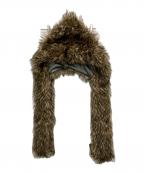 Vivienne Westwood accessoriesヴィヴィアン ウエストウッド アクセサリー）の古着「フェイクファー フード」｜ブラウン