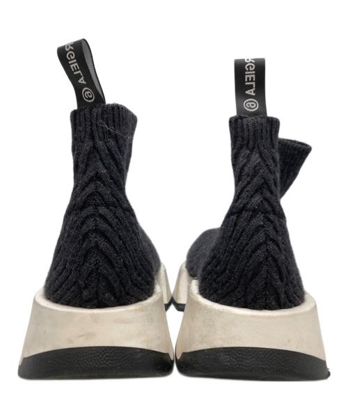 MM6 Maison Margiela（エムエムシックスメゾンマルジェラ）MM6 Maison Margiela (エムエムシックスメゾンマルジェラ) ニットブーツ グレー サイズ:SIZE 38の古着・服飾アイテム