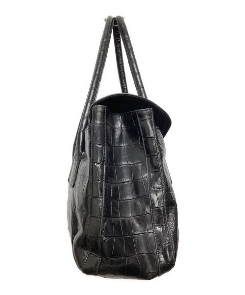 FURLA（フルラ）FURLA (フルラ) 型押しハンドバッグ ブラックの古着・服飾アイテム