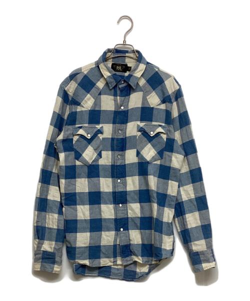 RRL（ダブルアールエル）RRL (ダブルアールエル) ウエスタンシャツ ブルー サイズ:SIZE Mの古着・服飾アイテム