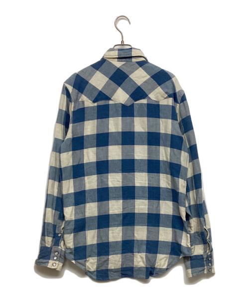 RRL（ダブルアールエル）RRL (ダブルアールエル) ウエスタンシャツ ブルー サイズ:SIZE Mの古着・服飾アイテム
