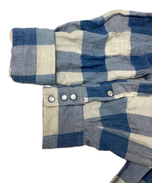 RRL（ダブルアールエル）RRL (ダブルアールエル) ウエスタンシャツ ブルー サイズ:SIZE Mの古着・服飾アイテム