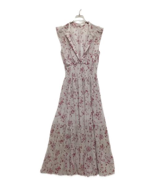 Snidel（スナイデル）Snidel (スナイデル) Sustainaフリルプリントワンピース ピンク×ホワイト サイズ:SIZE 2の古着・服飾アイテム