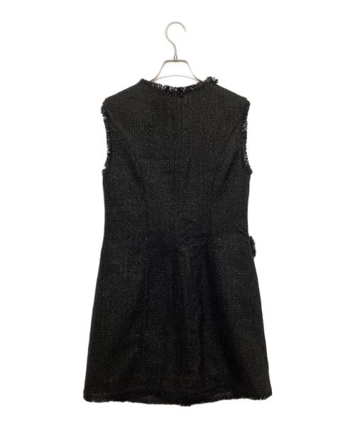 Snidel（スナイデル）Snidel (スナイデル) ツイードジレミニワンピース ブラック サイズ:SIZE 1の古着・服飾アイテム