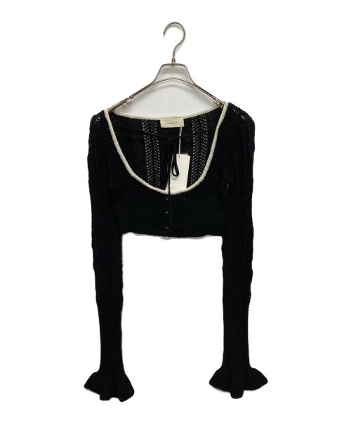 ANDMARY（アンドマリー）ANDMARY (アンドマリー) Sasha crochet set up/ニットセットアップ ブラック サイズ:SIZE FREEの古着・服飾アイテム