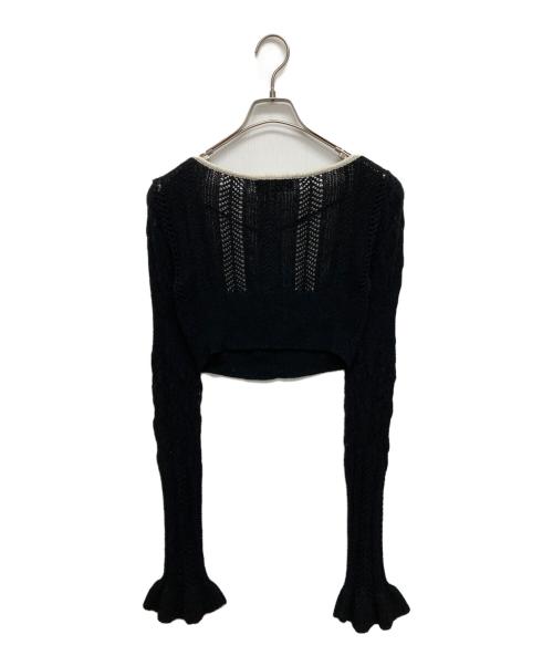 ANDMARY（アンドマリー）ANDMARY (アンドマリー) Sasha crochet set up/ニットセットアップ ブラック サイズ:SIZE FREEの古着・服飾アイテム