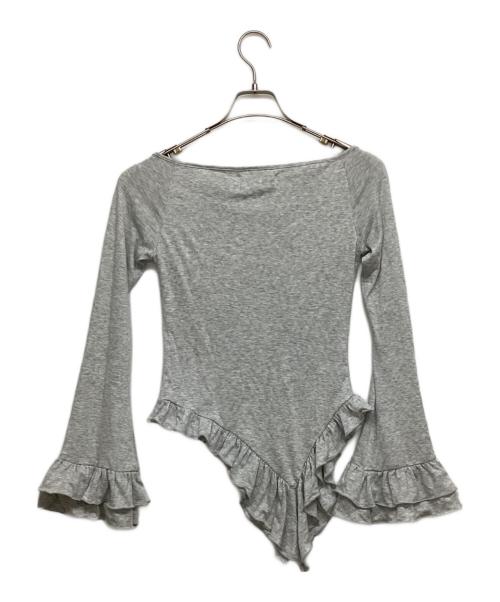 ANDMARY（アンドマリー）ANDMARY (アンドマリー) Lauren frill tops グレー サイズ:SIZE FREEの古着・服飾アイテム