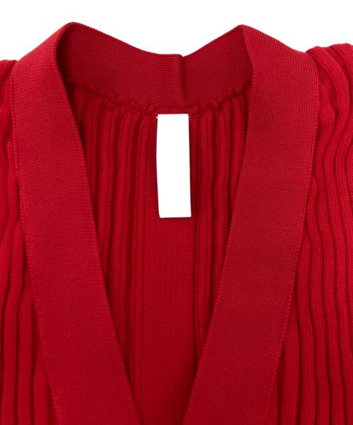 CFCL（シーエフシーエル）CFCL (シーエフシーエル) POTTERY CARDIGAN レッド サイズ:SIZE 3の古着・服飾アイテム