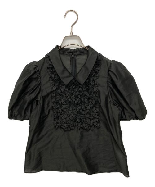 CELFORD（セルフォード）CELFORD (セルフォード) フリルギャザーブラウス ブラック サイズ:SIZE Sの古着・服飾アイテム