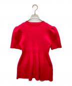 CELFORDセルフォード）の古着「ハーフスリーブペプラムニットプルオーバー」｜ピンク