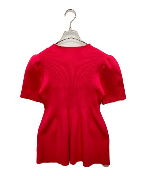 CELFORD（セルフォード）CELFORD (セルフォード) ハーフスリーブペプラムニットプルオーバー ピンク サイズ:SIZE 36の古着・服飾アイテム