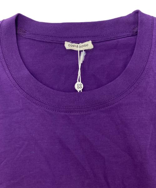 cash&barba（キャッシュ&バルバ）cash&barba (キャッシュ&バルバ) シーアイランドコットン レギュラーフィット Tee パープル サイズ:SIZE 3の古着・服飾アイテム