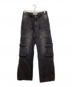 Oriens JOURNAL STANDARDオリエンス ジャーナルスタンダード）の古着「フェードデニム カーゴパンツ」｜グレー