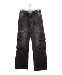 Oriens JOURNAL STANDARD（オリエンス ジャーナルスタンダード）の古着「フェードデニム カーゴパンツ」｜グレー
