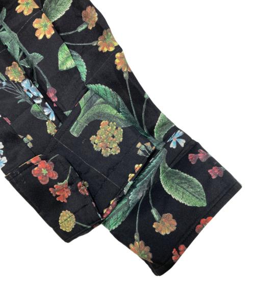 CABAN（キャバン）CABAN (キャバン) シルク パレルモフラワープリントレギュラーシャツ ブラック×グリーン サイズ:SIZE Sの古着・服飾アイテム