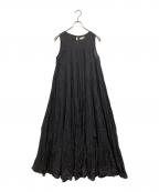 Spick and Span HYU100スピック＆スパン）の古着「ボイルティアードワンピース」｜ブラック