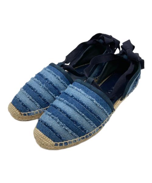 JIMMY CHOO（ジミーチュウ）JIMMY CHOO (ジミーチュウ) エスパドリーユ ブルー サイズ:SIZE 38の古着・服飾アイテム