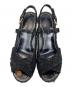 中古・古着 DOLCE & GABBANA (ドルチェ＆ガッバーナ) ウェッジソールサンダル ブラック サイズ:36：5000円