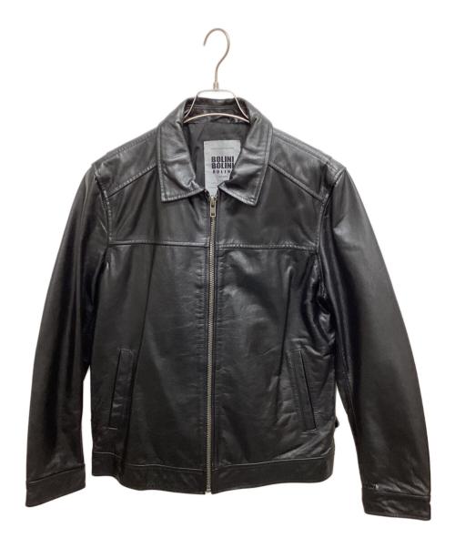 BOLINI（ボリーニ）BOLINI (ボリーニ) ジップアップレザージャケット ブラック サイズ:SIZE 50の古着・服飾アイテム
