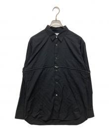 COMME des GARCONS SHIRT FOREVER（コムデギャルソンシャツフォーエヴァー）の古着「ジップデザインシャツ」｜ブラック