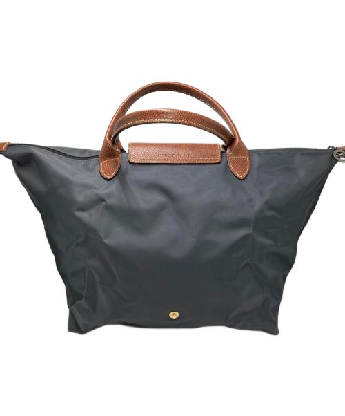 LONGCHAMP（ロンシャン）LONGCHAMP (ロンシャン) ル プリアージュ M トップハンドルバッグ ブラウン×ネイビー サイズ:不明の古着・服飾アイテム