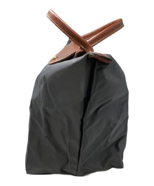 LONGCHAMP（ロンシャン）LONGCHAMP (ロンシャン) ル プリアージュ M トップハンドルバッグ ブラウン×ネイビー サイズ:不明の古着・服飾アイテム